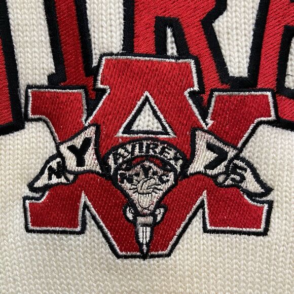 Vintage 70s Avirex N.Y.C. 1975 Heavy Embroidered Varsity Sweater Men's size S/M - Picture 3 of 15
